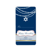 Hanukkah Light Sparkles Strand Holiday Gift Label (Voorkant)