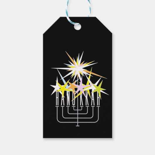 Hanukkah Lights Cadeaulabel (Voorkant)