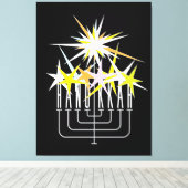 Hanukkah Lights Canvas Afdruk (Insitu (Houten vloer))