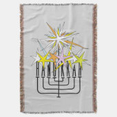 HANUKKAH LIGHTS DEKEN (Voorkant Verticaal)