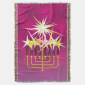 HANUKKAH LIGHTS DEKEN (Voorkant Verticaal)