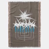 HANUKKAH LIGHTS DEKEN (Voorkant Verticaal)