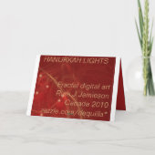 HANUKKAH LIGHTS FEESTDAGEN KAART (Achterkant)