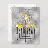 HANUKKAH LIGHTS FEESTDAGENKAART (Voorkant / Achterkant)