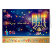 Hanukkah Lights Festival Holiday Menorah (Voorkant Horizontaal)