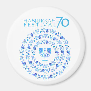 Hanukkah Lights Festival Jubileum 70th Magneet