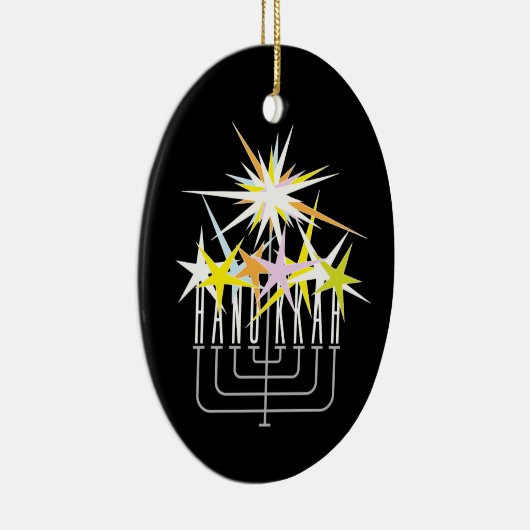 Hanukkah Lights Keramisch Ornament (Rechts)