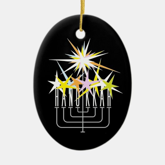 Hanukkah Lights Keramisch Ornament (Voorkant)