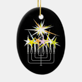 Hanukkah Lights Keramisch Ornament (Achterkant)