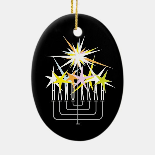 Hanukkah Lights Keramisch Ornament (Achterkant)