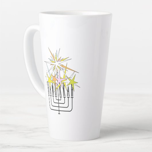 Hanukkah Lights Latte Mok (Linkerhoek)