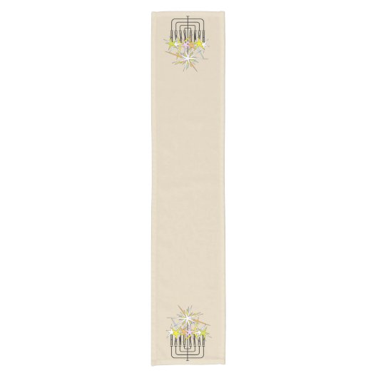 HANUKKAH LIGHTS MENORAH KORTE TAFELLOPER (Voorkant)