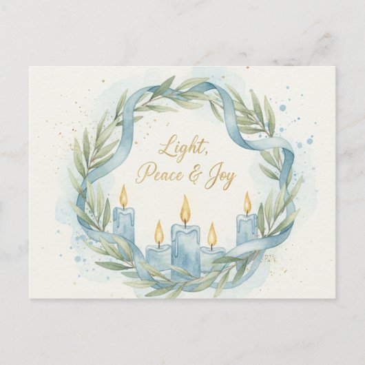 Hanukkah Lights Postcard Briefkaart (Voorkant)