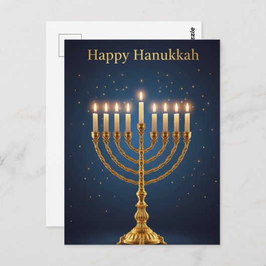Hanukkah Lights Postcard Briefkaart (Voorkant / Achterkant)