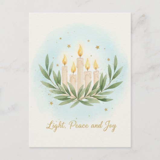 Hanukkah Lights Postcard Briefkaart (Voorkant)