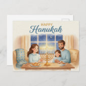Hanukkah Lights Postcard Briefkaart (Voorkant / Achterkant)