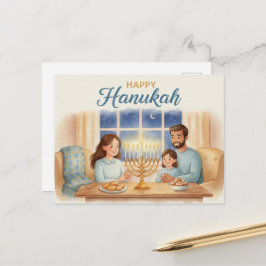 Hanukkah Lights Postcard Briefkaart