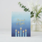 Hanukkah Lights Postcard Briefkaart (Staand voorkant)