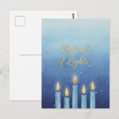 Hanukkah Lights Postcard Briefkaart (Voorkant / Achterkant)