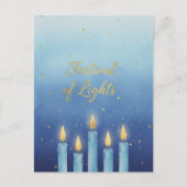 Hanukkah Lights Postcard Briefkaart (Voorkant)