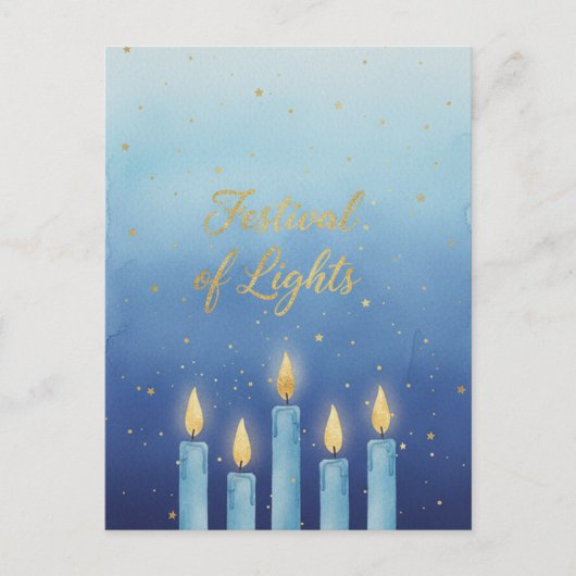 Hanukkah Lights Postcard Briefkaart (Voorkant)
