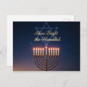 Hanukkah Lights Postcard Briefkaart (Voorkant / Achterkant)