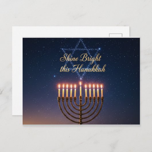 Hanukkah Lights Postcard Briefkaart (Voorkant / Achterkant)