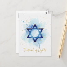 Hanukkah Lights Postcard
