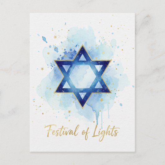 Hanukkah Lights Postcard Briefkaart (Voorkant)