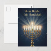 Hanukkah Lights Postcard Briefkaart (Voorkant / Achterkant)
