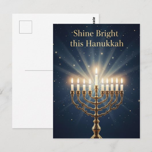 Hanukkah Lights Postcard Briefkaart (Voorkant / Achterkant)