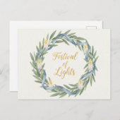 Hanukkah Lights Postcard Briefkaart (Voorkant / Achterkant)