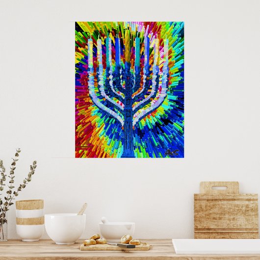 HANUKKAH LIGHTS POSTER (Keuken)