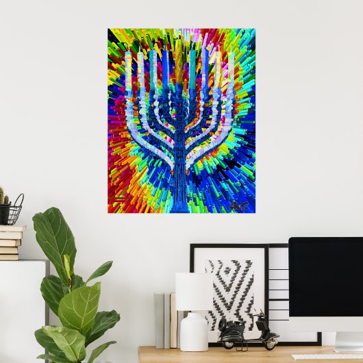 HANUKKAH LIGHTS POSTER (Thuiskantoor)