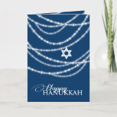 Hanukkah Lights Sparkles Holiday Foto Greetings Feestdagen Kaart (Voorkant)