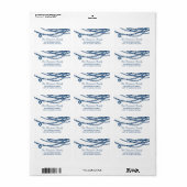 Hanukkah Lights Sparkles Holiday Return Address Etiket (Full Sheet)