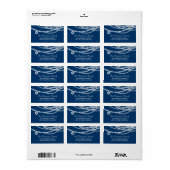 Hanukkah Lights Sparkles Holiday Return Address Etiket (Full Sheet)