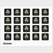 Hanukkah Lights Vierkante Sticker (Vel)