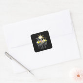 Hanukkah Lights Vierkante Sticker (Envelop)