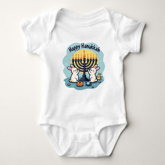 Hanukkah Lit with Littles Romper (Voorkant)