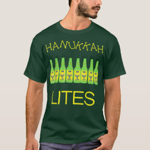 Hanukkah Lites Funny Jewish Beer Drinkers T-shirt