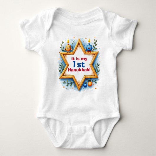 Hanukkah Little Light Bodysuit (Voorkant)