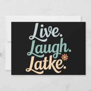 Hanukkah Live Laugh Latke Grappige Vakantie Famili Feestdagenkaart