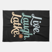 Hanukkah Live Laugh Latke Grappige Vakantie Famili Theedoek (Horizontaal)