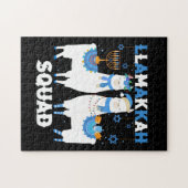 Hanukkah Llama Christmas Happy Llamakah Squad Cute Legpuzzel (Horizontaal)