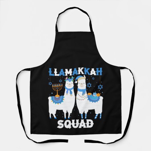 Hanukkah Llama Christmas Happy Llamakah Squad Cute Schort (Voorkant)