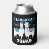 Hanukkah Llama met Kerstmis Happy Llamakah Squad C Blikjeskoeler (Blikje Voorkant)
