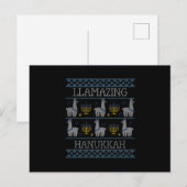 Hanukkah - Llamazing Hanukkah Briefkaart (Voorkant / Achterkant)