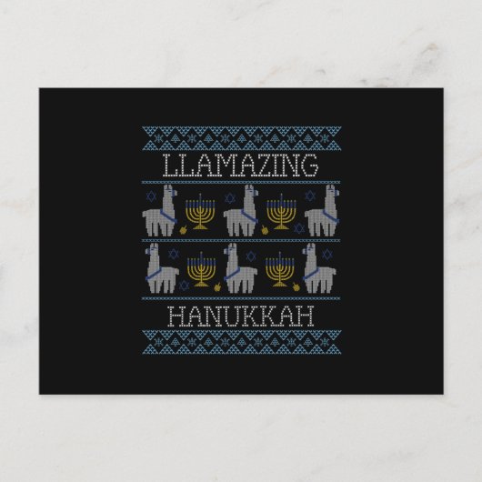 Hanukkah - Llamazing Hanukkah Briefkaart (Voorkant)