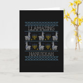 Hanukkah - Llamazing Hanukkah Kaart (Gele Bloem)